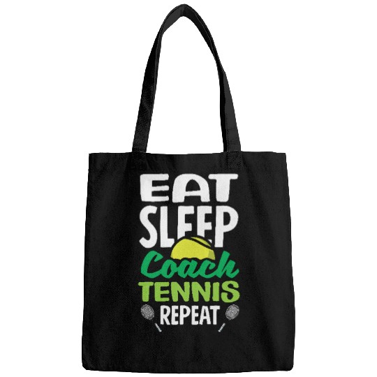Eat Sleep Train Tennis Repeat Lifestyle Bags