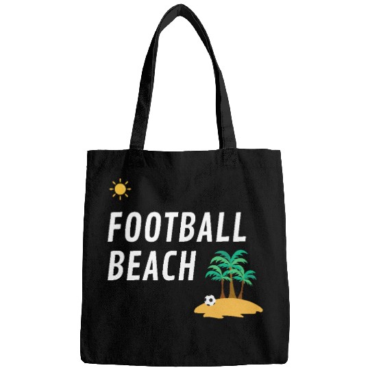 Sunset Football Beach Bags