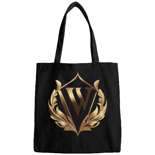 Logo On A White Background With Gold Elements Bags