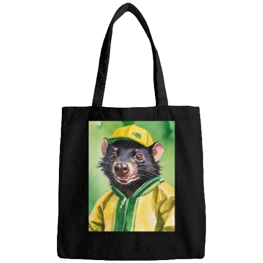 Green and Gold Tassie Devil Bags
