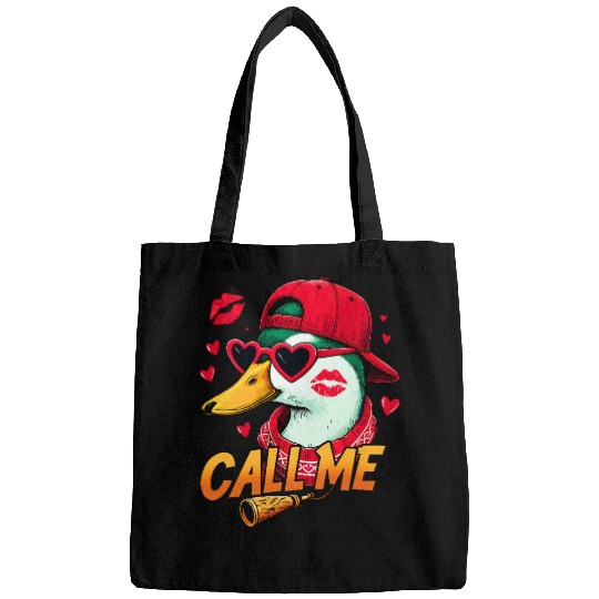 Call Me Duck Valentines Duck Hunting Lover Bags
