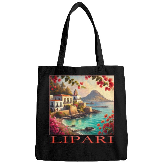Lipari Volcano Mediterranean Terracotta Vacation Bags