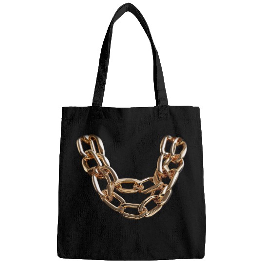 Shiny gold bold chain Bags