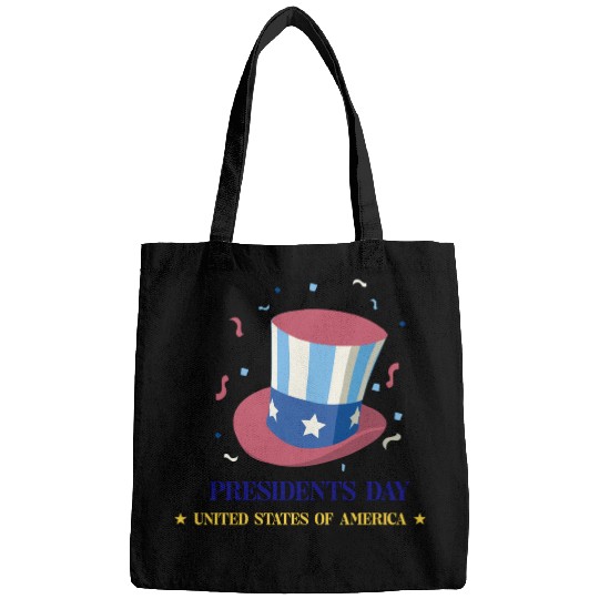 US flag on the hat.Presidents Day Bags