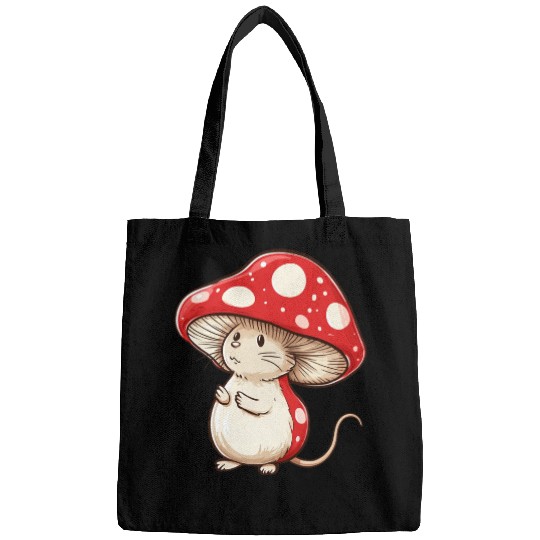 Mushroom Mouse Funny Animal And Mushroom Bags