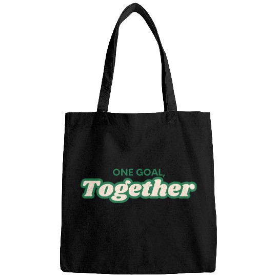 one goal together team spirit Bags