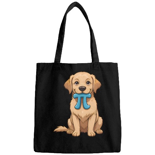 Pi Day Dog With Pi Symbol Math Nerd Bags