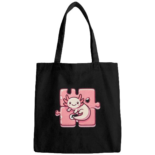 Axolotl puzzle design Bags
