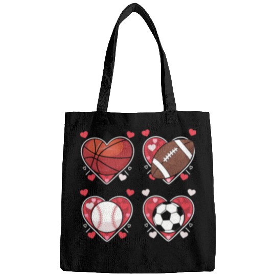 Heart Football Basketball Baseball Soccer Bags