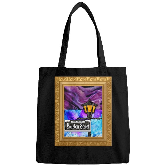 Purple Framed Bourbon Street Lamp Post Bags