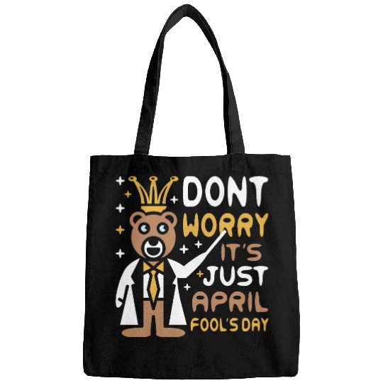 Funny Teacher Bear Celebrate April Fools Day Bags