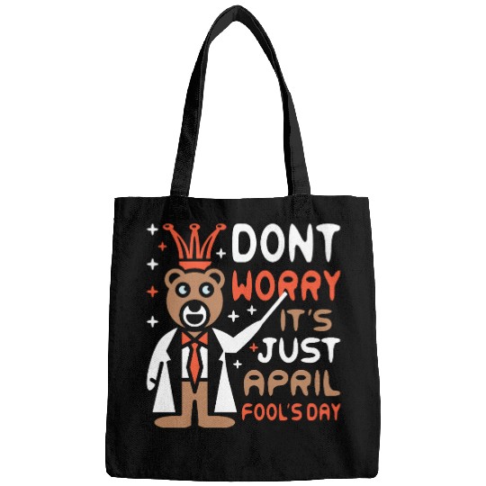 Funny Teacher Bear Celebrate April Fools Day Bags