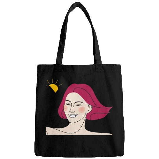 Happy Woman's Face Bags