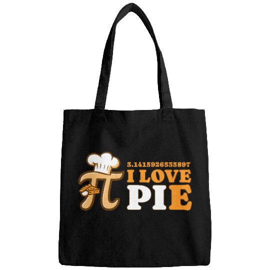 I Love Pie Funny Pi Day Design Bags