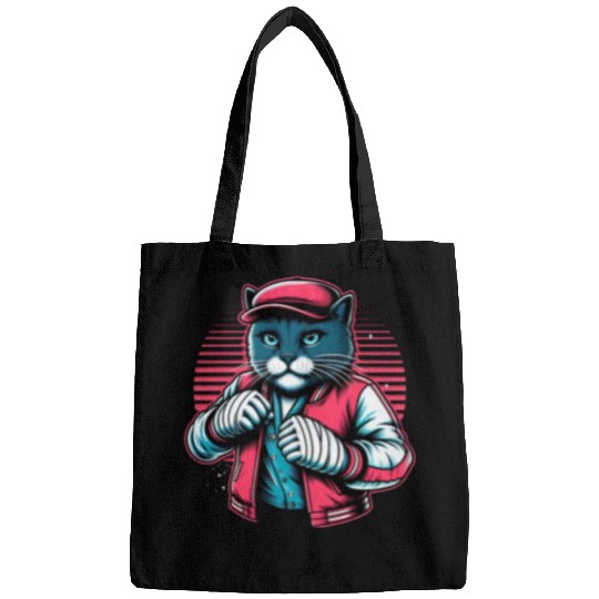Vintage Street Fighter Cat #Vintage #Streetwear Bags