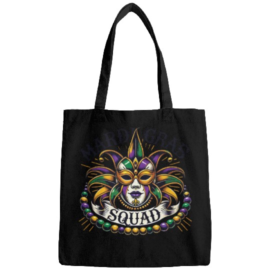 Mardi Gras Squad Mask Beads Festival Spirit Bags