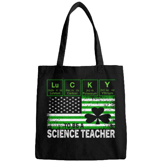 Lucky to Be a Science Teacher St Patricks Day Bags