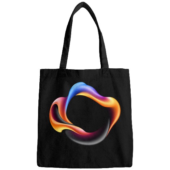 Abstract colorful design with fluid shapes Bags