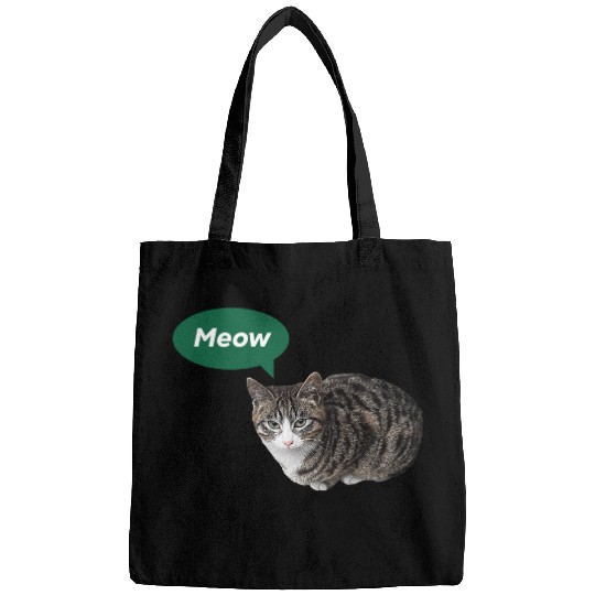 Meow, Cute Cat Design Bags