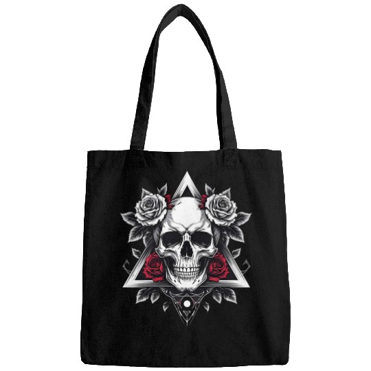 Gothic Skull & Roses Aesthetic Bags