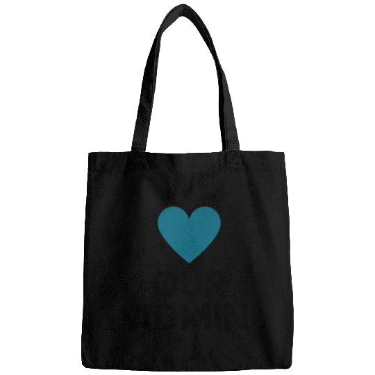 We Heart Our Admin - Teal & Black Design Bags