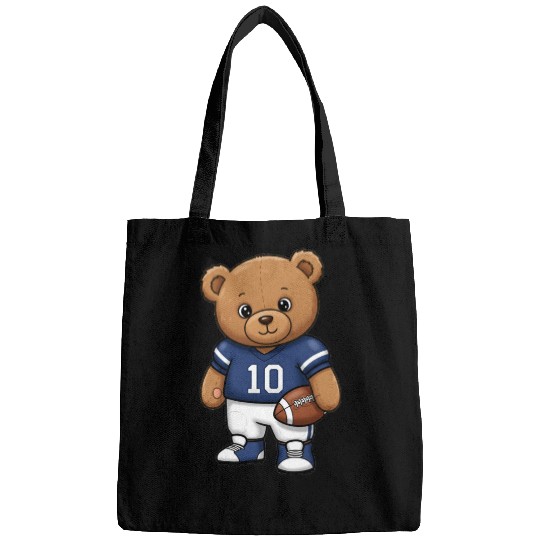 Teddy bear football player Bags