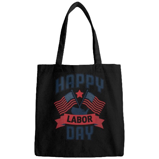 Happy Labor Day For Women USA Flag Bags