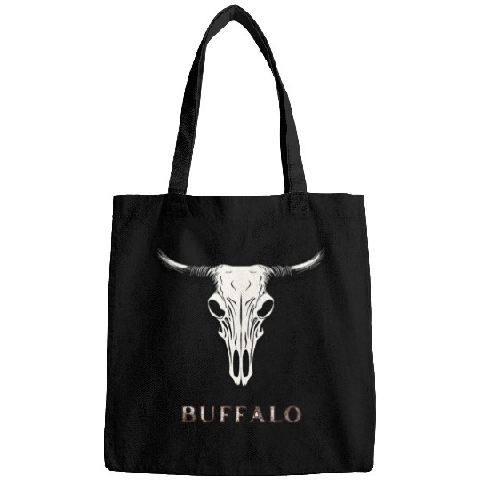 Buffalo Skull Art Bags