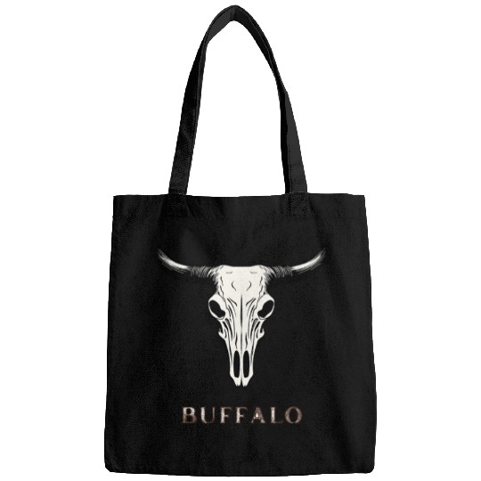 Buffalo Skull Art Bags