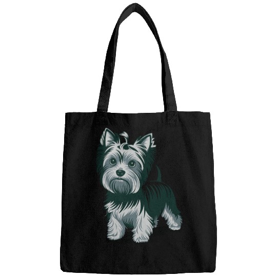 Adorable Yorkshire Terrier Art for Dog Lovers Bags