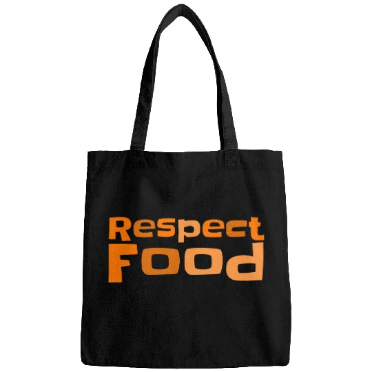 Respect food Typography Bags