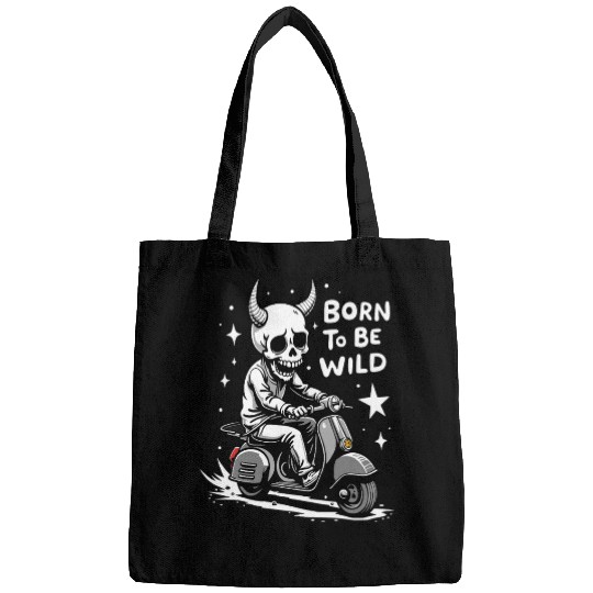 Born to Be Wild - Skull Devil on Scooter Bags