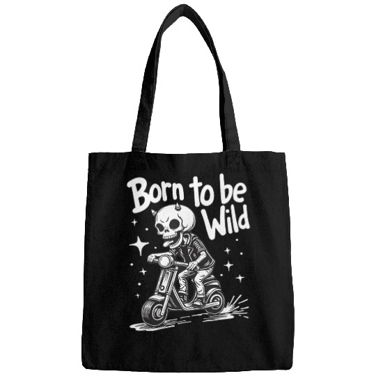 Born to Be Wild - Skull Devil on Scooter Bags