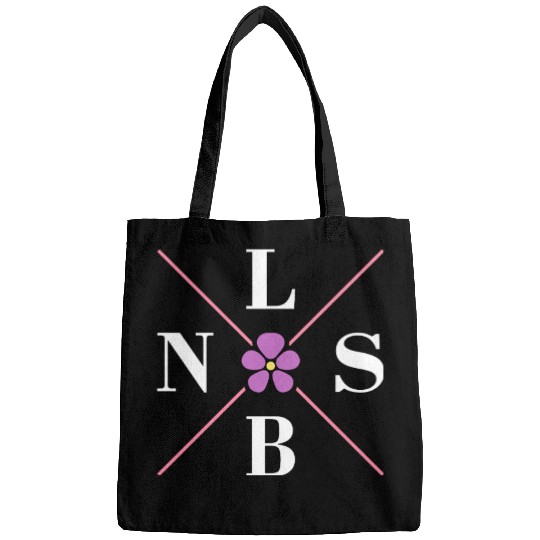 Subtle Lesbian Violet Flower Hidden Pride Bags