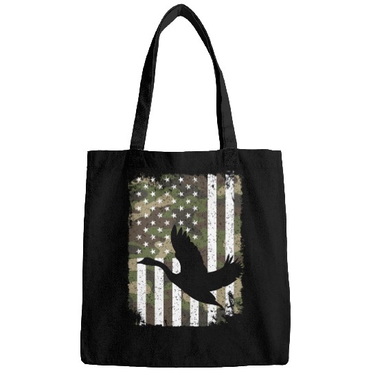Goose Hunting Camo US Flag For Hunter Camouflage Bags