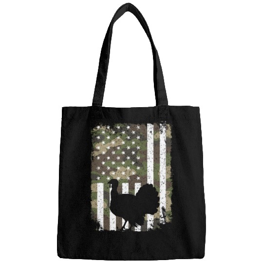 Turkey Hunting Camo US Flag For Hunter Camouflage Bags