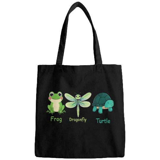 Subtle Political Frog Dragonfly Turtle Women Men Bags