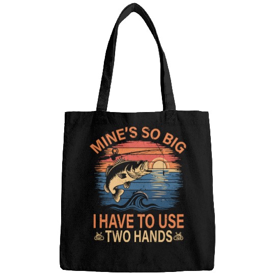 Funny Dad Fishing Mine`s Big Use Two Hands Bags