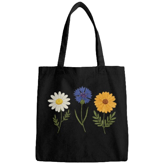 Wildflower Trio Daisy Cornflower Marigold Bags