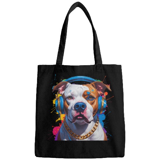 Hip-Hop Pit Bull – Urban Style Pop Art Portrait Bags