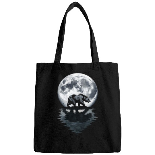 Bear Silhouette Under Full Moon – Wilderness Wildl Bags