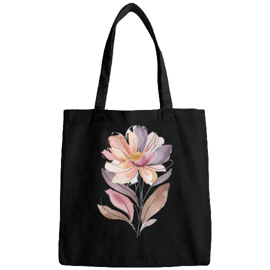 vibrant abstract floral arrangement feat Bags