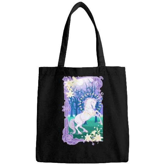 Unicorn fantasy lilac moon Bags