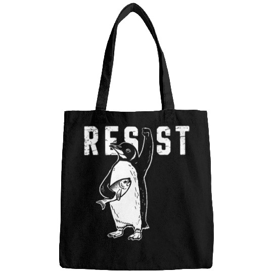 Funny Protest Against Tariffs Resist Penguin Bags