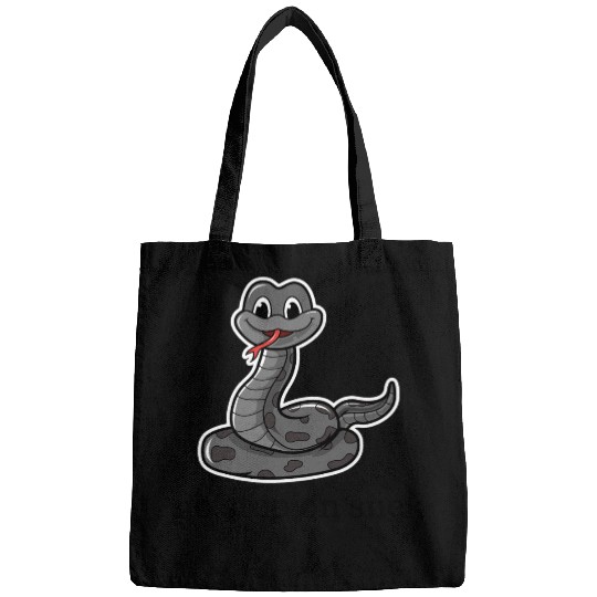 no step on snek funny Bags