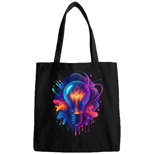 Creative Light Bulb with Neon Splash Bags