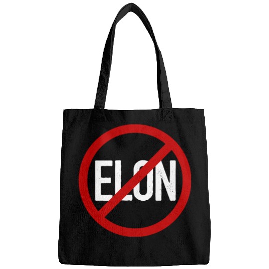 Anti Elon Musk Bumper Fascist prohibition sign Bags