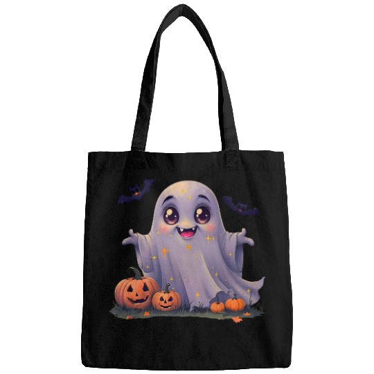 Adorable Rounded Ghost Cartoon Bags.