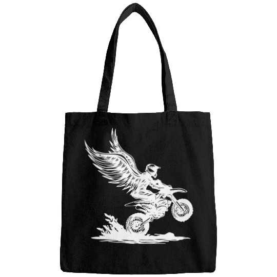 Winged Dirt Bike Rider Soaring Adventure Bags