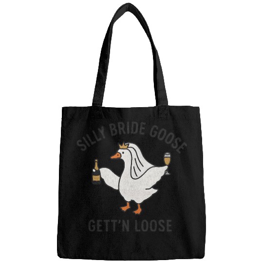 Embroidered Silly Goose Bride Funny Goose Lover Bags